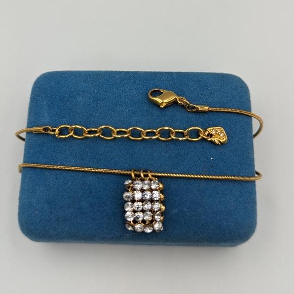 Vintage Swarovski crystals pendants signed on a gold tone Authentic - Picture 3 of 9